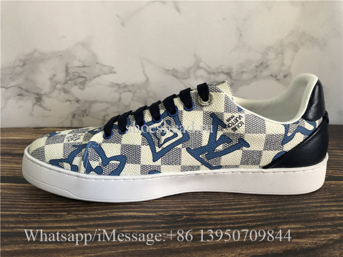 Louis Vuitton Low Top Sneaker Blue Logo