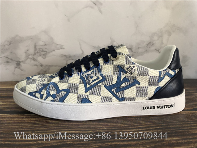 Louis Vuitton Low Top Sneaker Blue Logo