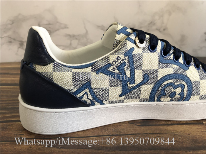 Louis Vuitton Low Top Sneaker Blue Logo