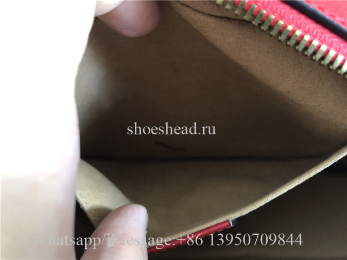 Original Gucci GG Marmont Mini Matelasse Camera Bag Hibiscus Red
