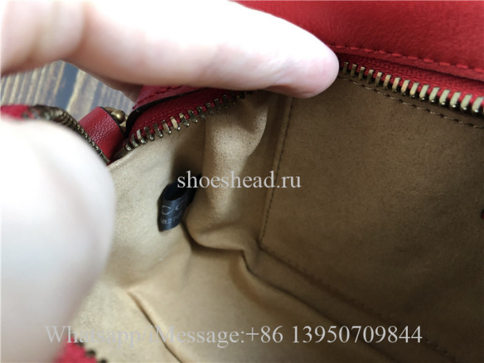 Original Gucci GG Marmont Mini Matelasse Camera Bag Hibiscus Red