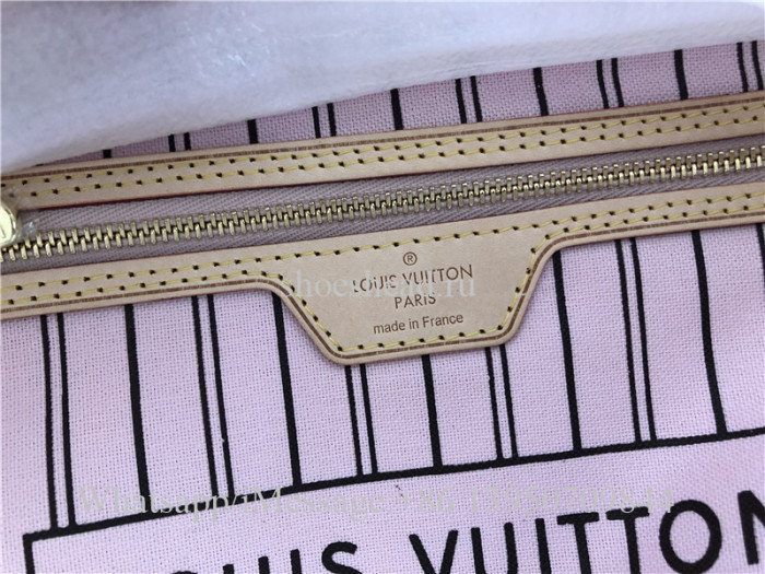 Original Louis Vuitton Monogram Rose Ballerine Neverfull MM Bag
