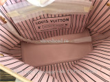 Original Louis Vuitton Monogram Rose Ballerine Neverfull MM Bag