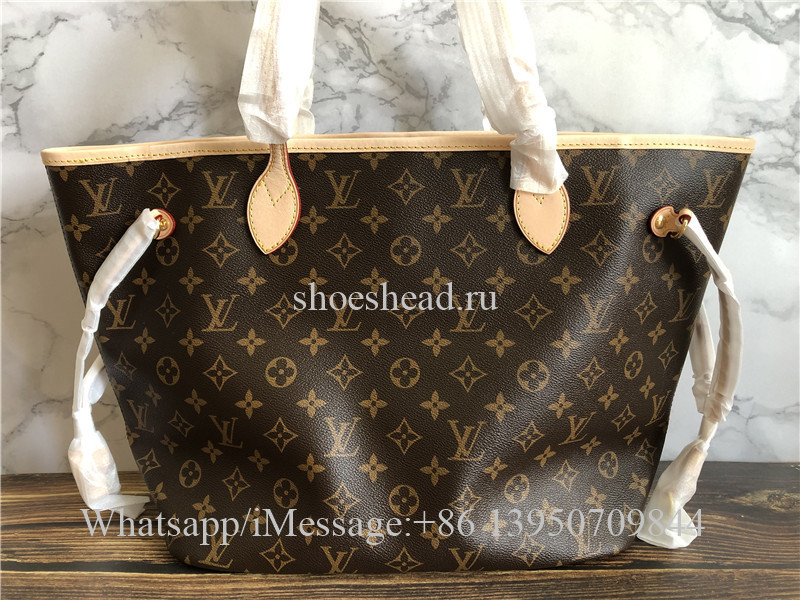 Original Louis Vuitton Monogram Rose Ballerine Neverfull MM Bag