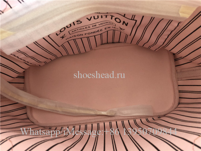 Original Louis Vuitton Monogram Rose Ballerine Neverfull MM Bag