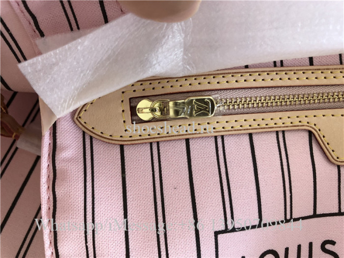 Original Louis Vuitton Monogram Rose Ballerine Neverfull MM Bag