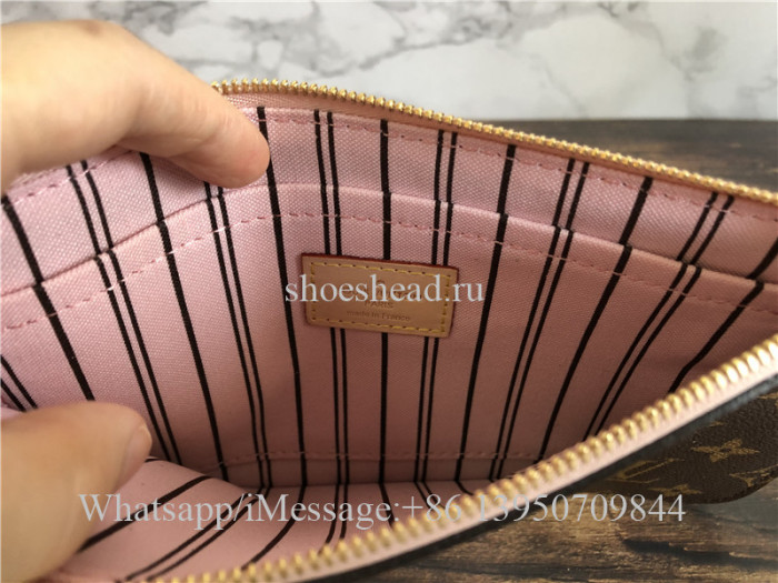 Original Louis Vuitton Monogram Rose Ballerine Neverfull MM Bag