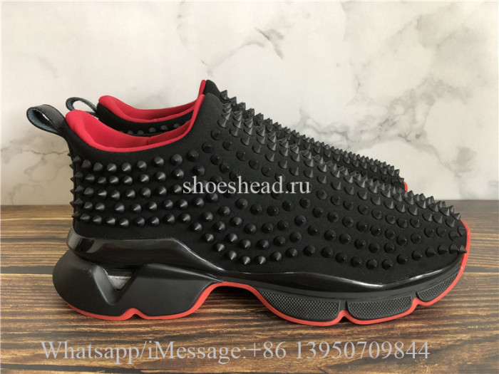 Christian Louboutin Spike Sock Donna Sneaker Black