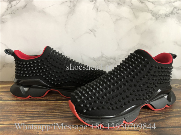 Christian Louboutin Spike Sock Donna Sneaker Black