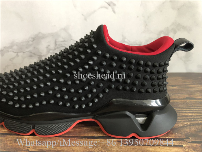 Christian Louboutin Spike Sock Donna Sneaker Black