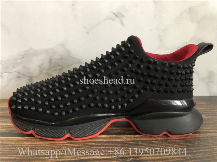 Christian Louboutin Spike Sock Donna Sneaker Black