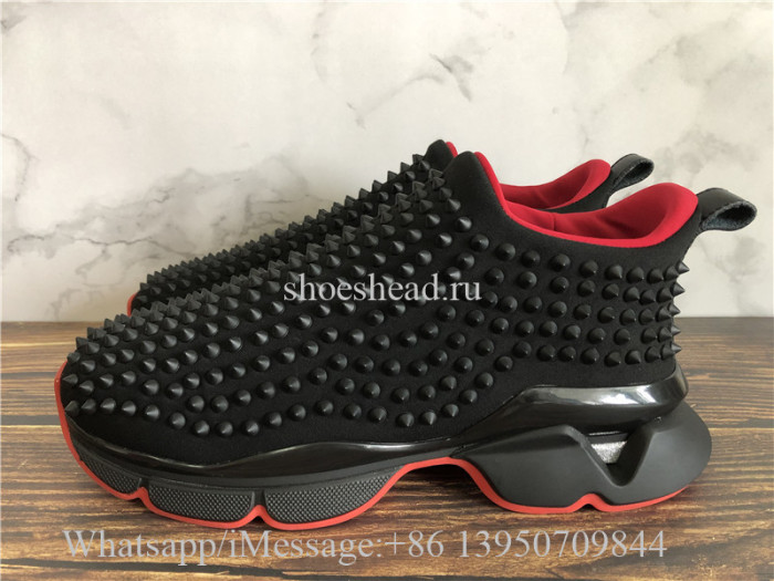 Christian Louboutin Spike Sock Donna Sneaker Black