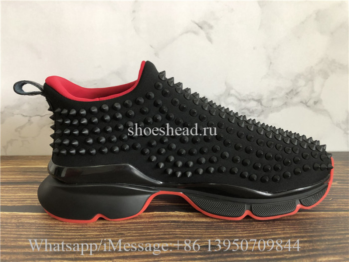 Christian Louboutin Spike Sock Donna Sneaker Black
