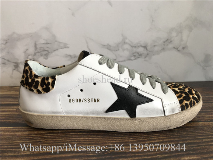 GGDB Golden Goose Super Star Sneaker Leopard Leather