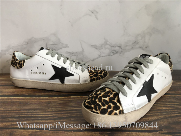 GGDB Golden Goose Super Star Sneaker Leopard Leather