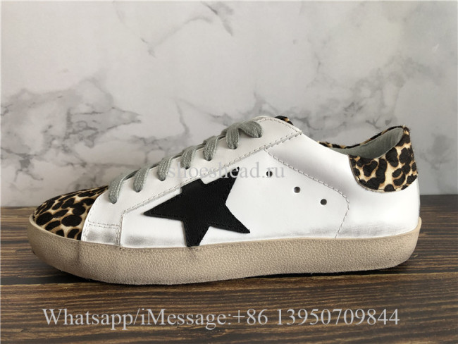 GGDB Golden Goose Super Star Sneaker Leopard Leather