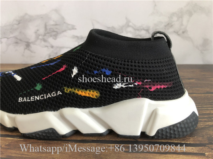 Balenciaga Speed Trainer Stretch Knit Low Black