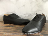 Christian Louboutin Greggo Flat Black Leather Oxford Shoes