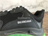 Balenciaga Triple S Black Trainer Green Clear Sole