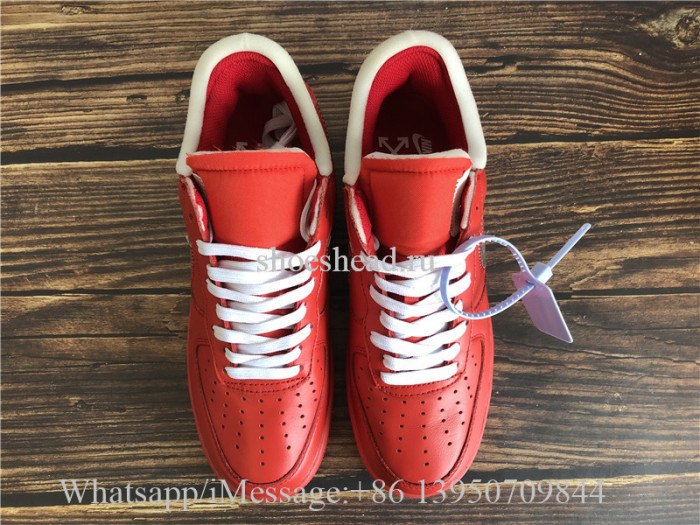Off White x Nike Air Force 1 Varsity Red