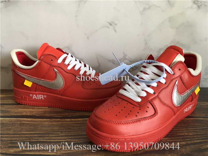 Off White x Nike Air Force 1 Varsity Red