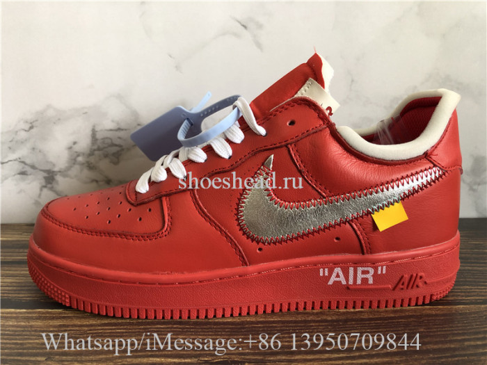 Off White x Nike Air Force 1 Varsity Red