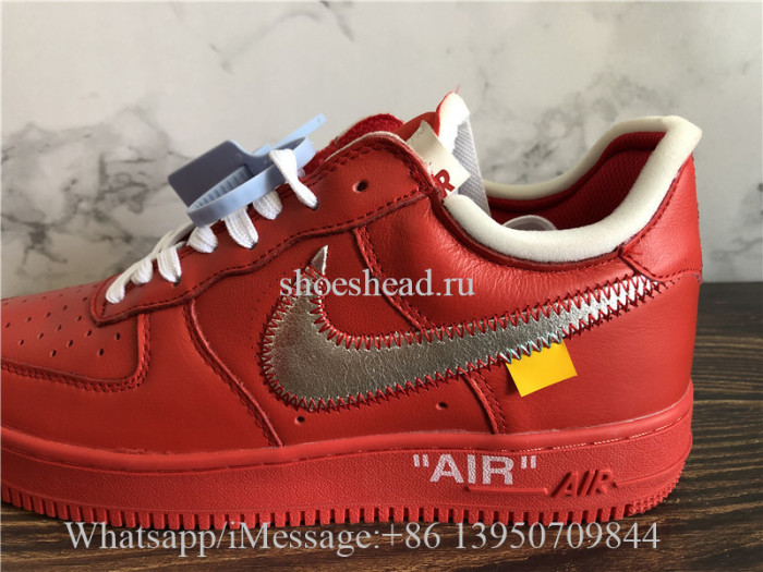 Off White x Nike Air Force 1 Varsity Red