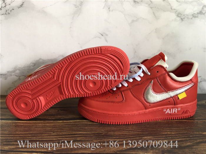 Off White x Nike Air Force 1 Varsity Red