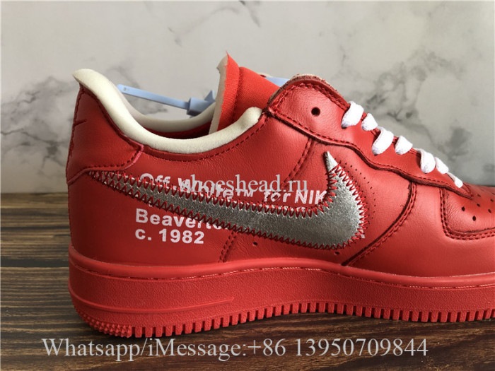 Off White x Nike Air Force 1 Varsity Red