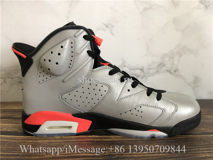 Air Jordan 6 Retro Reflective 3M Infrared Black Silver