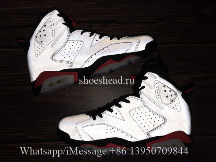 Air Jordan 6 Retro Reflective 3M Infrared Black Silver
