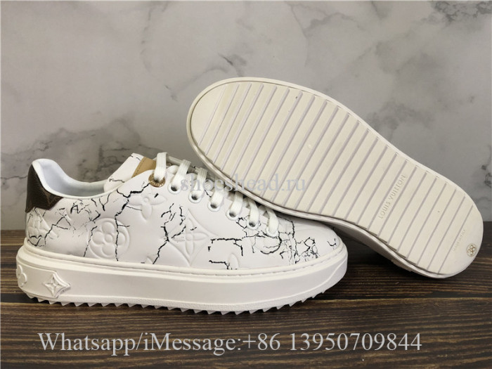 Louis Vuitton Low Top Shoes White LV Print