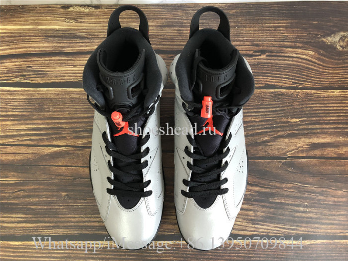 Air Jordan 6 Retro Reflective 3M Infrared Black Silver