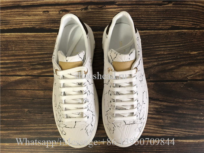 Louis Vuitton Low Top Shoes White LV Print