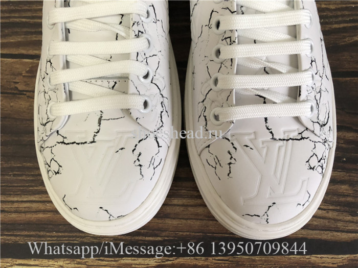 Louis Vuitton Low Top Shoes White LV Print