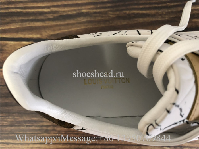 Louis Vuitton Low Top Shoes White LV Print