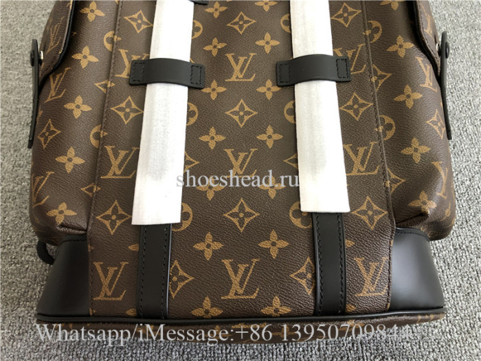 Original Louis Vuitton Christopher Monogram Macassar PM Brown Backpack