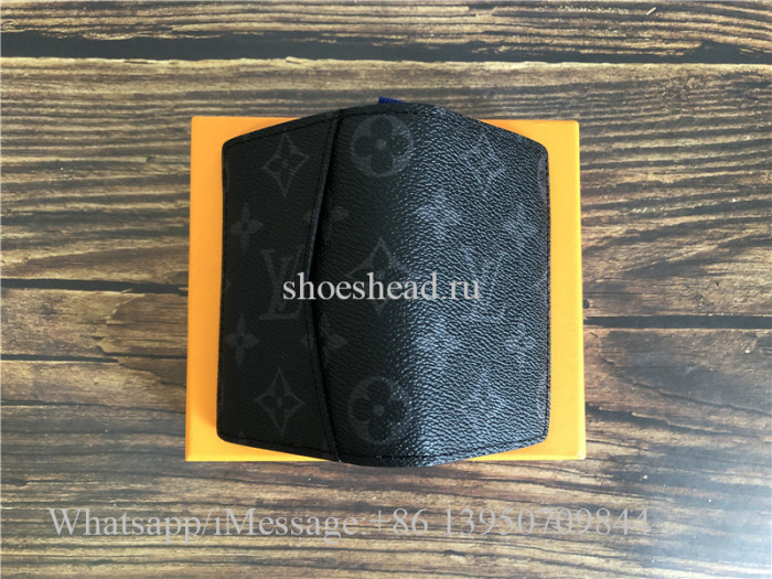Original LV Pocket Organizer Monogram Eclipse Canvas Wallet
