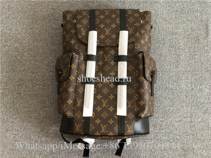 Original Louis Vuitton Christopher Monogram Macassar PM Brown Backpack