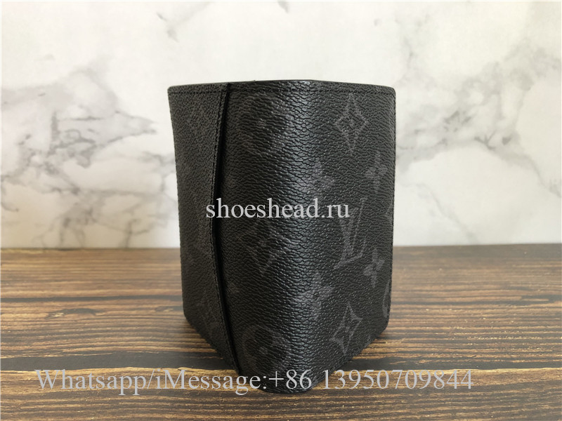 Original LV Pocket Organizer Monogram Eclipse Canvas Wallet