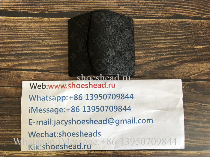 Original LV Pocket Organizer Monogram Eclipse Canvas Wallet