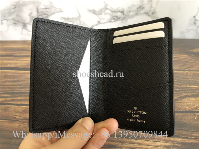 Original LV Pocket Organizer Monogram Eclipse Canvas Wallet