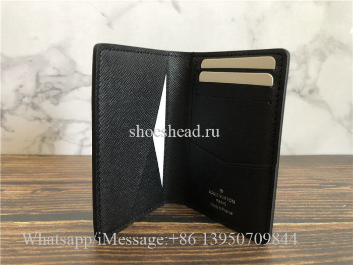 Original LV Pocket Organizer Monogram Eclipse Canvas Wallet