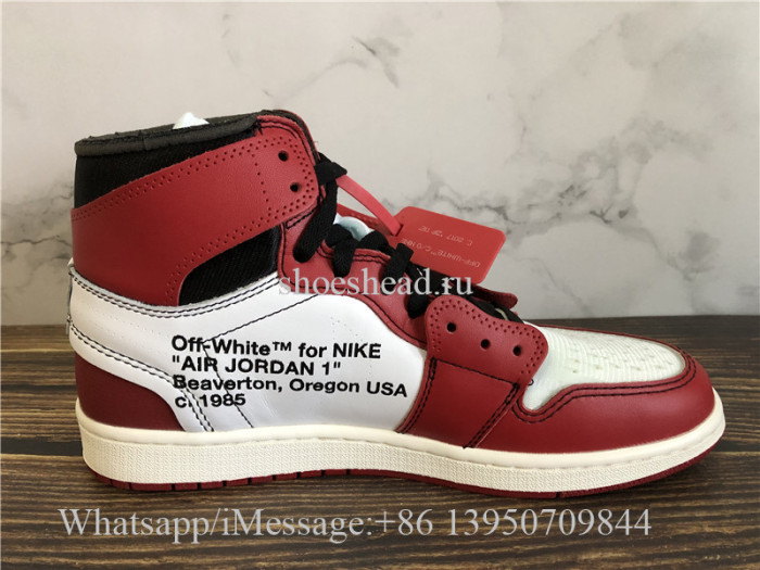 Super Quality Off White x Air Jordan 1 Chicago Red