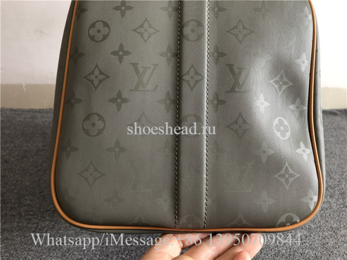 Original Louis Vuitton Keepall Bandouliere Monogram Titanium 50 Grey Duffle