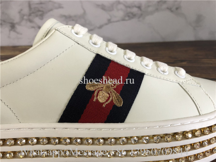 Super Quality Gucci Crystal-embellished Ace Sneakers