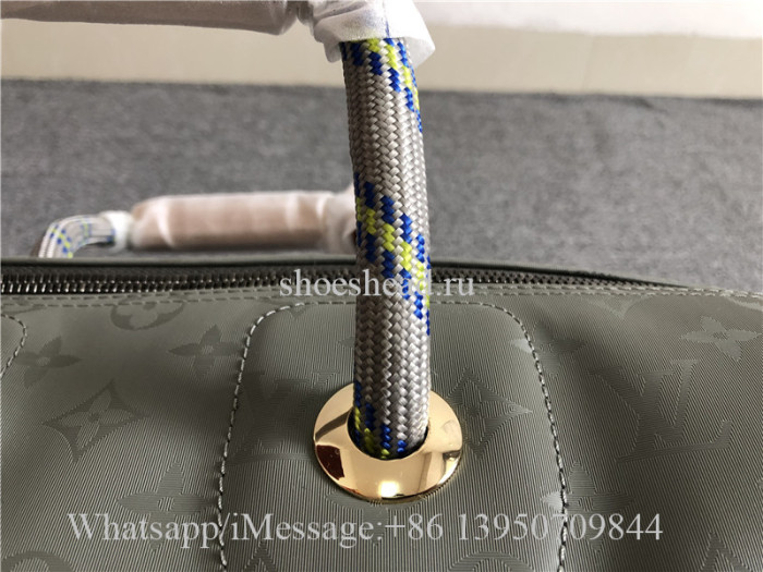 Original Louis Vuitton Keepall Bandouliere Monogram Titanium 50 Grey Duffle