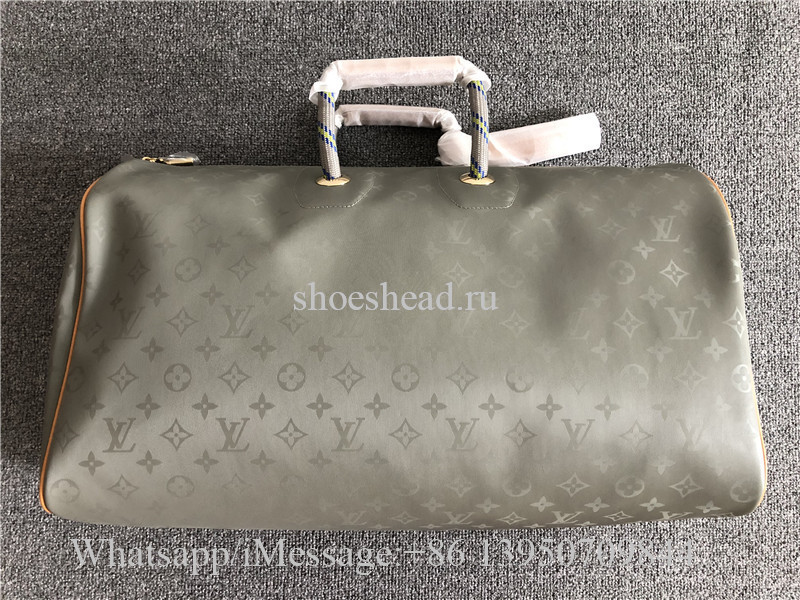 Original Louis Vuitton Keepall Bandouliere Monogram Titanium 50 Grey Duffle