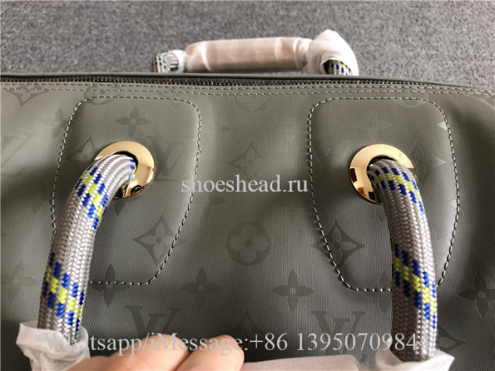Original Louis Vuitton Keepall Bandouliere Monogram Titanium 50 Grey Duffle
