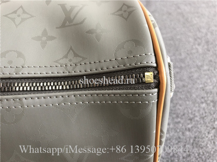 Original Louis Vuitton Keepall Bandouliere Monogram Titanium 50 Grey Duffle